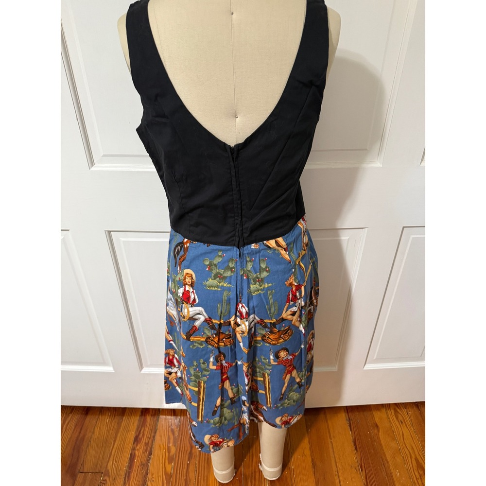 Unique Vintage Rock Steady Retro Western Pin Up Dress, Cowgirl XL $195 - Picture 7 of 10